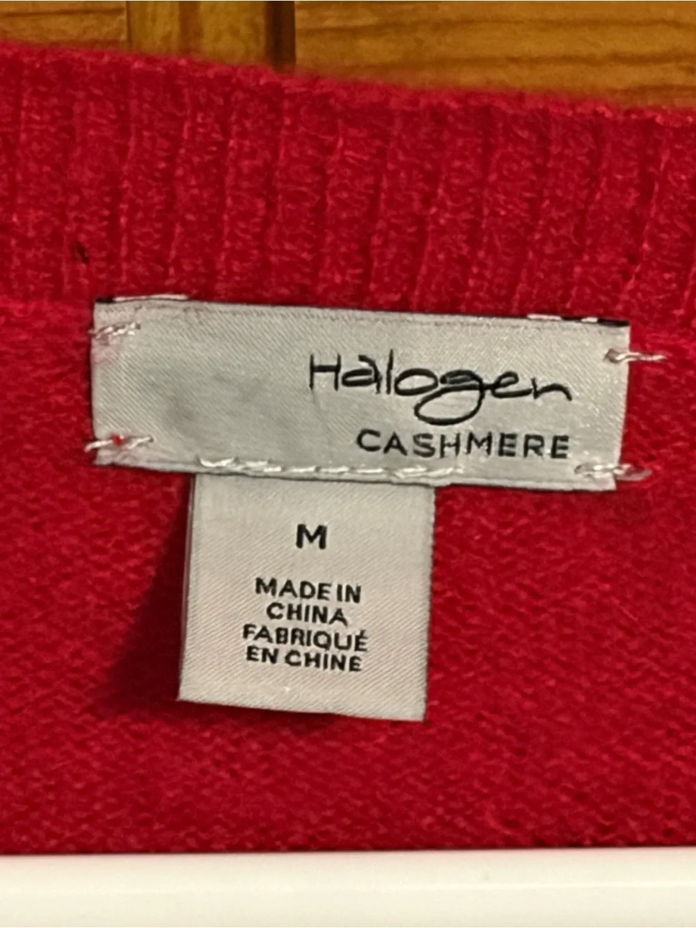 Halogen Red V-Neck Women's Sweater
